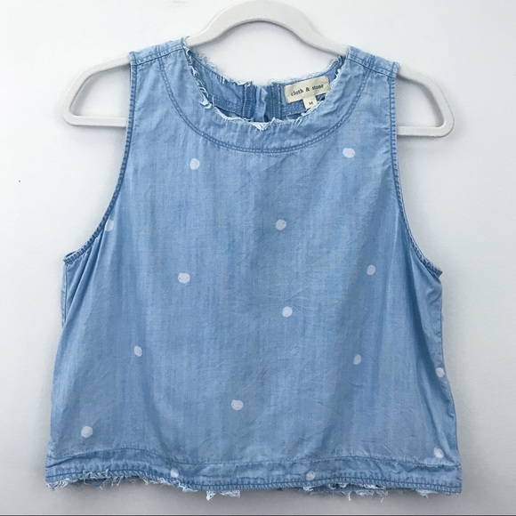 🎈Cloth & Stone Chambray Polka Dot Tank Top - Picture 3 of 9